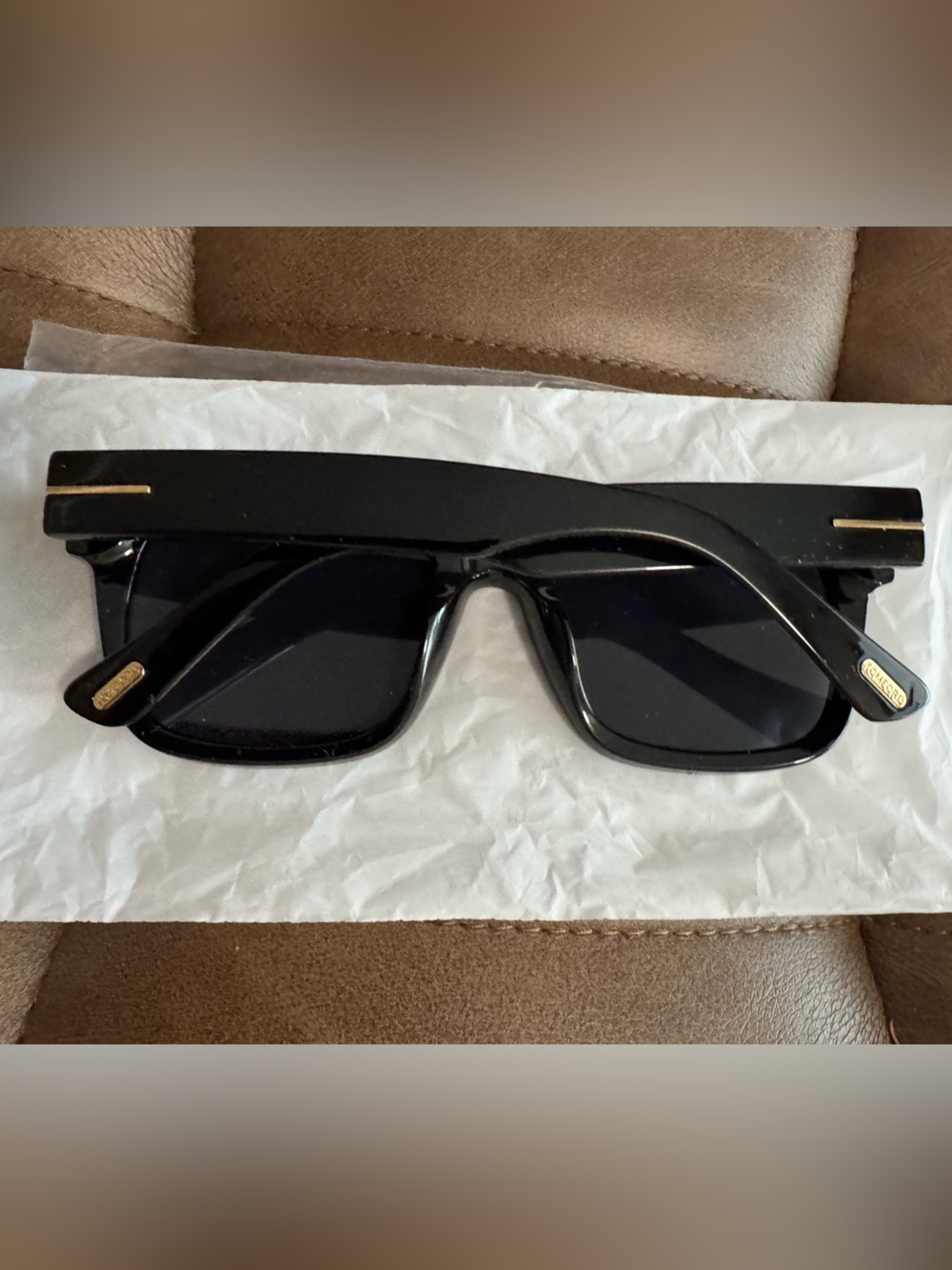 INSPIRED Black Sunglasses - Classic Square Frame